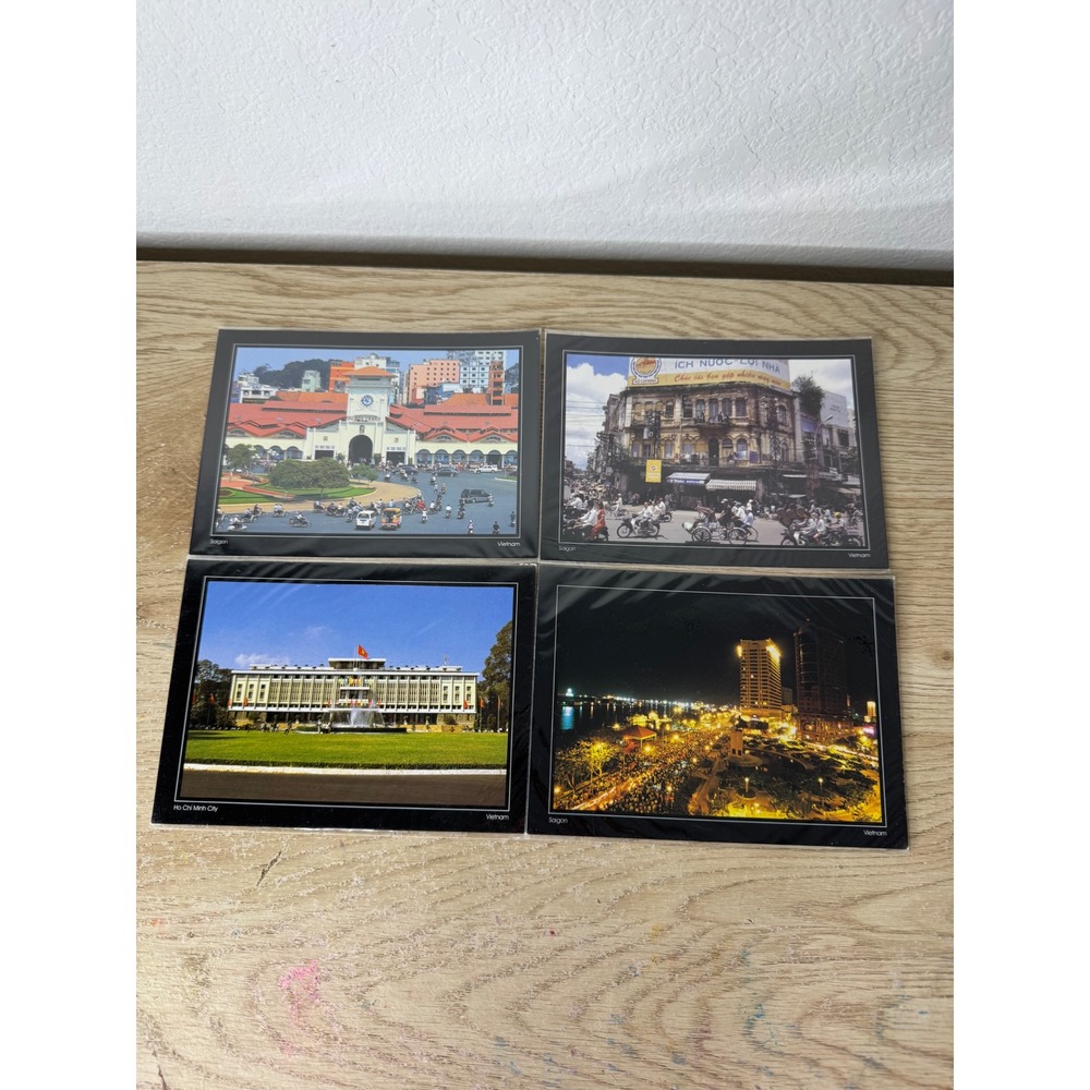 Vietnam Postcards Set 4 Ho Chi Minh City Saigon Ben Thanh Unification Palace